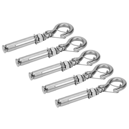 5Pcs Expansion Bolt Hook 304 Stainless Steel Screw Open Cup Industrial Supplies M8 